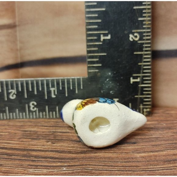 Vintage Mini Mexican Pottery Handpainted Duck Figure 1" Tall - Picture 3 of 3